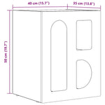 Nattbord 2 Pcs Artisan Eik 40 X 35 X 50 Cm Konstruert Tre