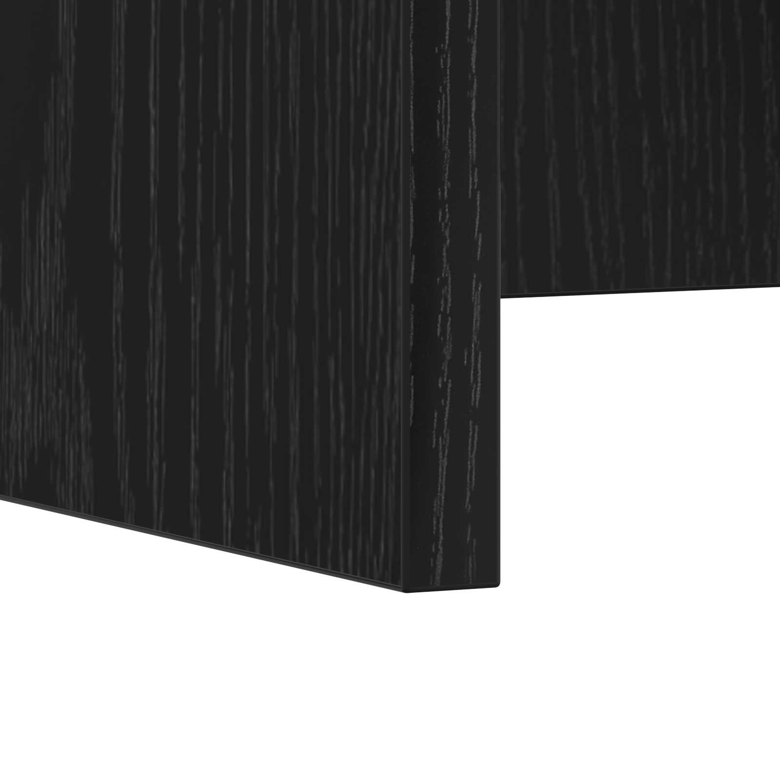 Veggmontert Skrivebord Svart Eik 60 X 45 X 30 Cm Konstruert Tre
