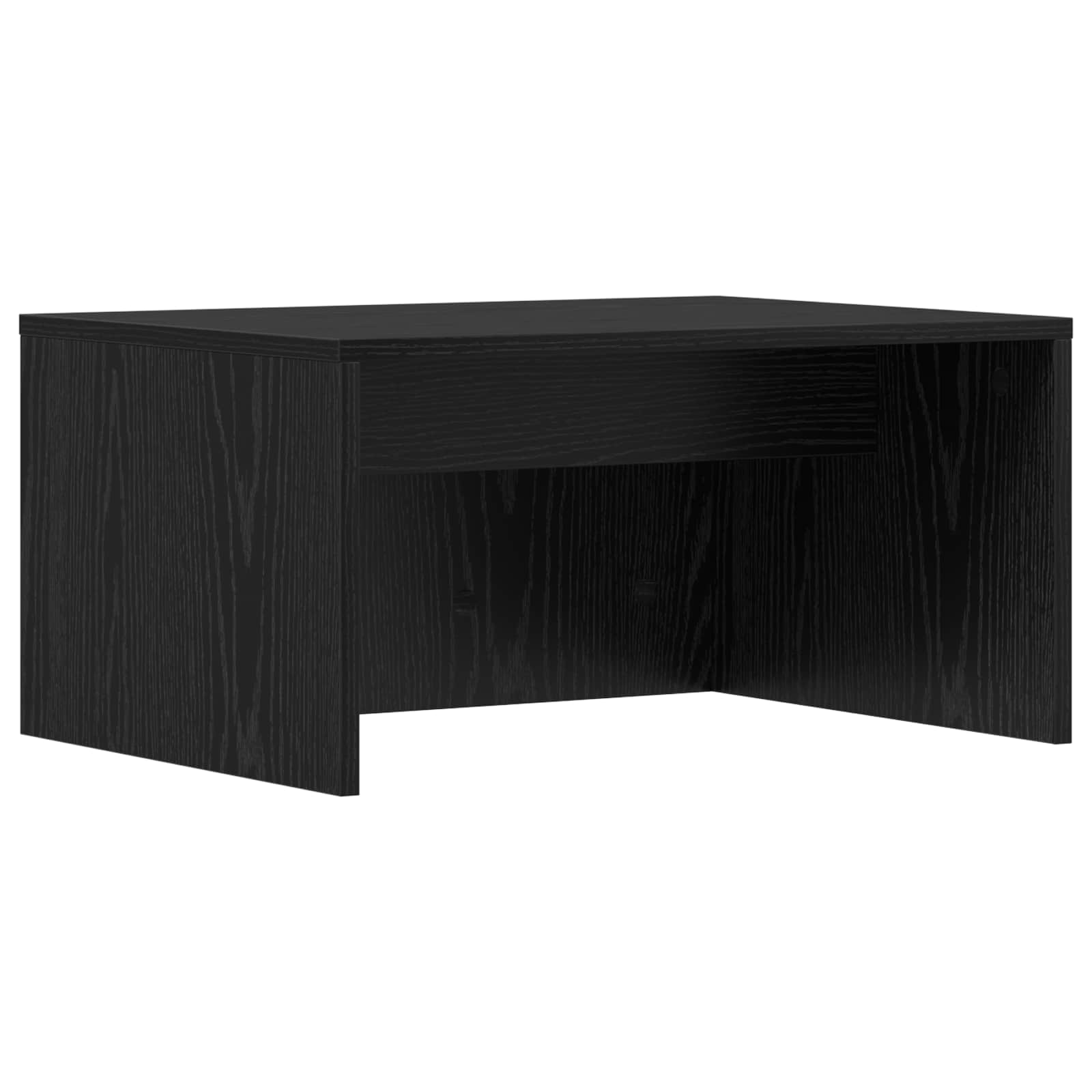 Veggmontert Skrivebord Svart Eik 60 X 45 X 30 Cm Konstruert Tre