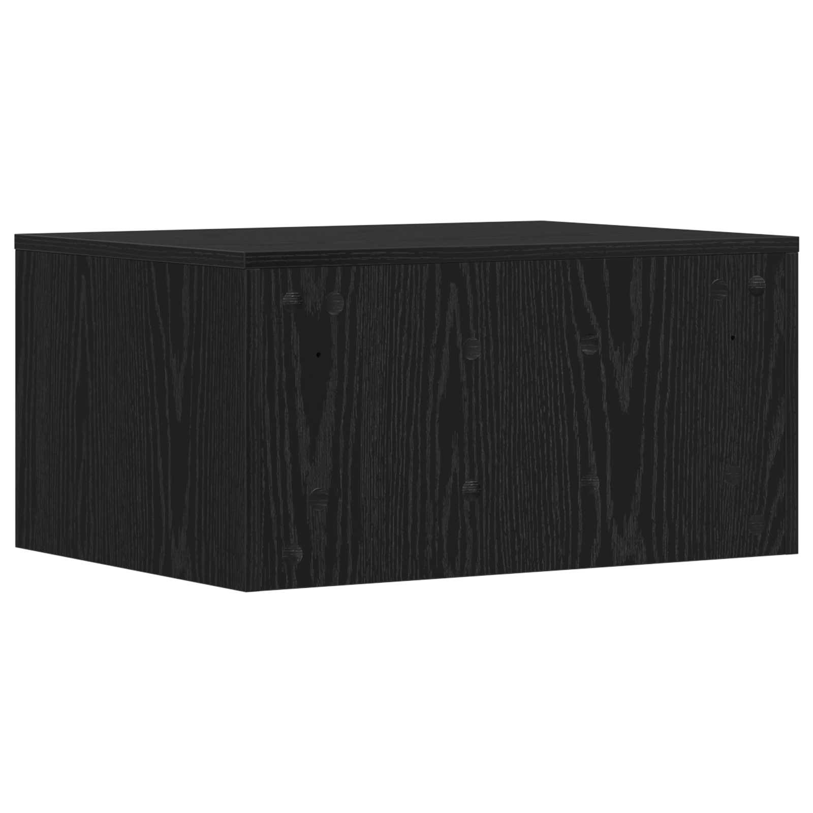 Veggmontert Skrivebord Svart Eik 60 X 45 X 30 Cm Konstruert Tre