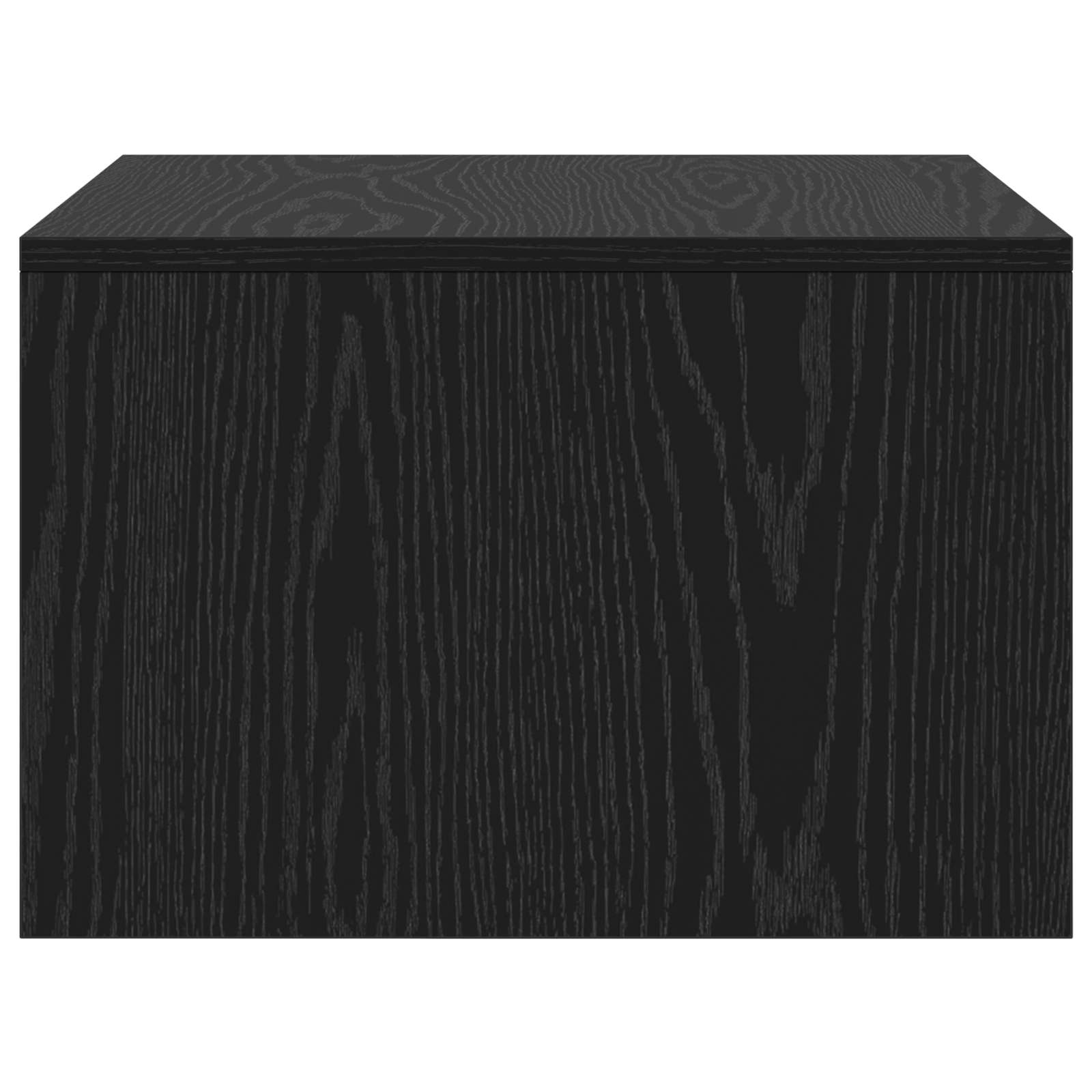 Veggmontert Skrivebord Svart Eik 60 X 45 X 30 Cm Konstruert Tre