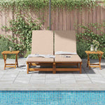Solstol Med Pute Beige Solid Akasietre