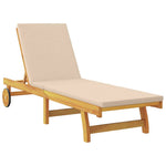 Solstol Med Pute Beige Solid Akasietre