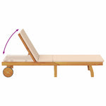 Solstol Med Pute Beige Solid Akasietre