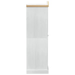 Garderober Med Hylle Med Dør Hvit 55 X 52 X 170 Cm Massiv Furu