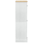 Garderober Med Hylle Med Dør Hvit 76 X 50 X 170 Cm Massiv Furu