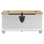 Storage Box Med Skuff Hvit 90 X 78 X 45 Cm Massiv Furu