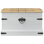 Storage Box Med Hylle Hvit 78 X 78 X 45 Cm Massiv Furu