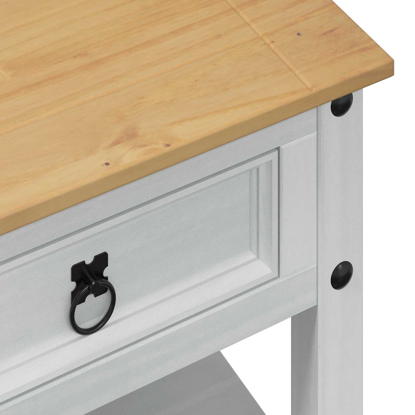 Kaffebord Med Skuff Hvit 100 X 48 X 45 Cm Heltre Furu