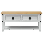 Kaffebord Med Skuff Hvit 100 X 48 X 45 Cm Heltre Furu