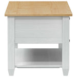 Kaffebord Med Skuff Hvit 100 X 48 X 45 Cm Heltre Furu