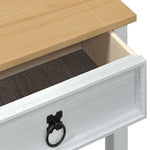 Konsollbord Med Skuff Hvit 55 X 35 X 73 Cm Massiv Furu