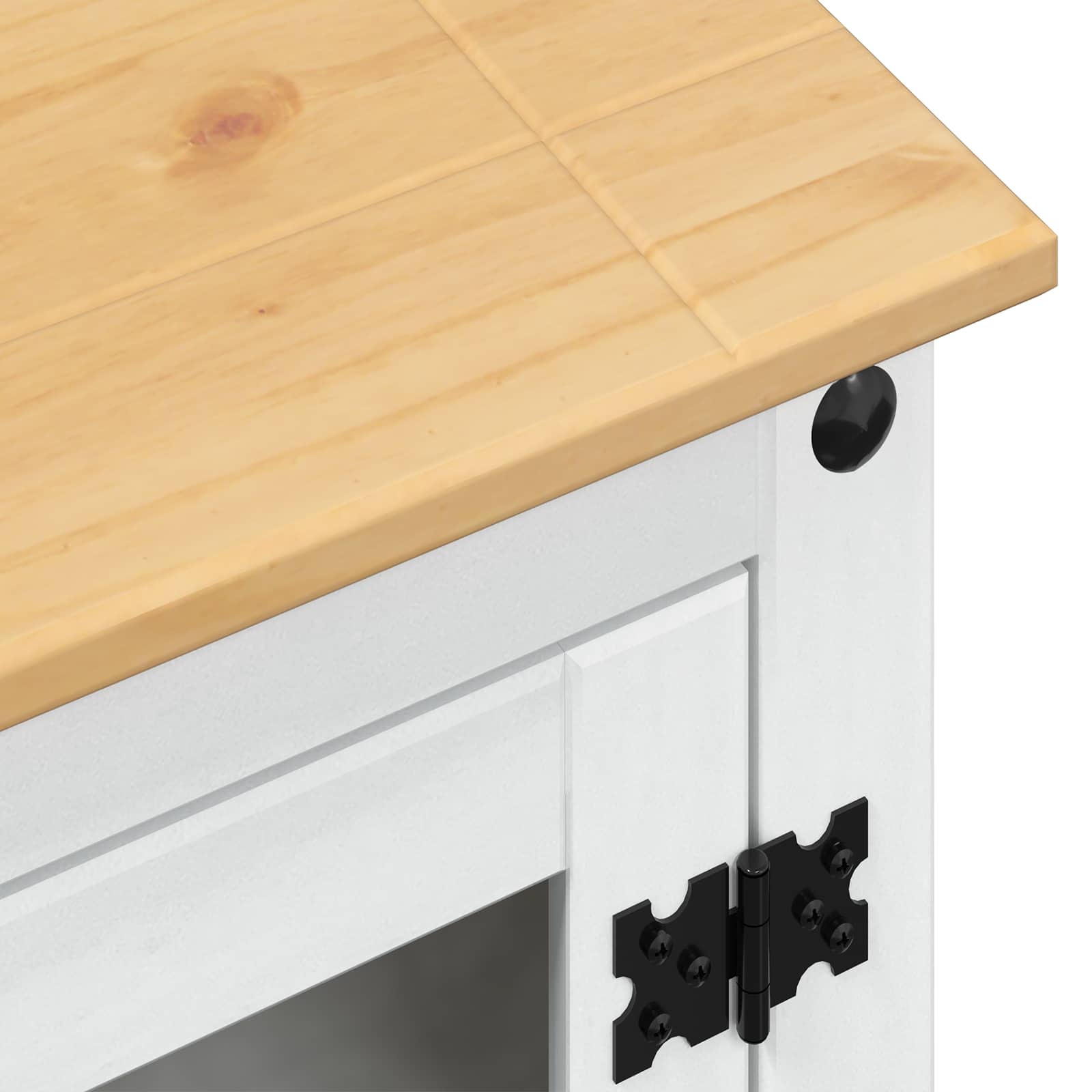 Hifi Skap Hvit 60 X 50 X 82 Cm Massiv Furu
