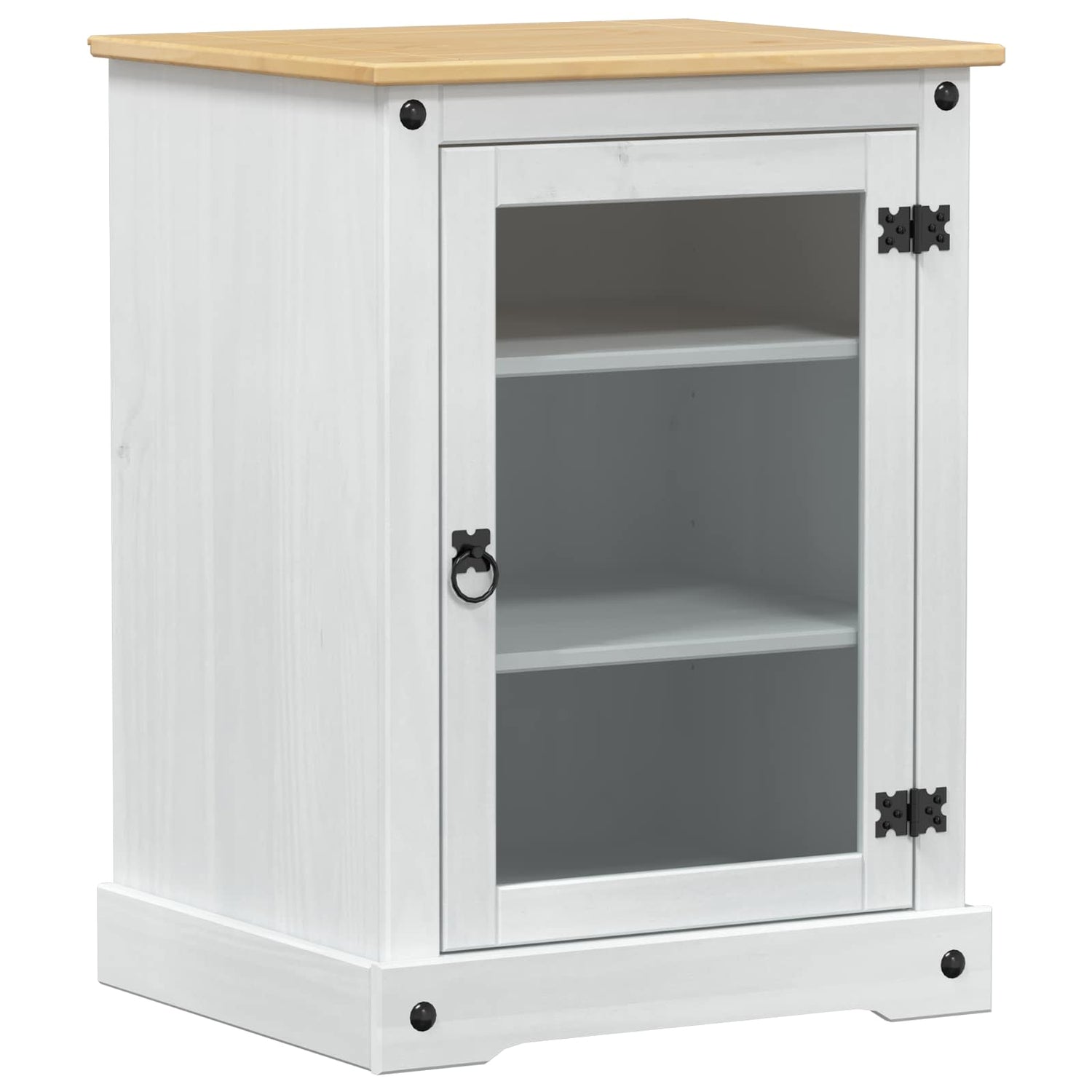 Hifi Skap Hvit 60 X 50 X 82 Cm Massiv Furu