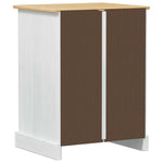 Hifi Skap Hvit 60 X 50 X 82 Cm Massiv Furu