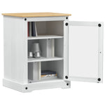 Hifi Skap Hvit 60 X 50 X 82 Cm Massiv Furu