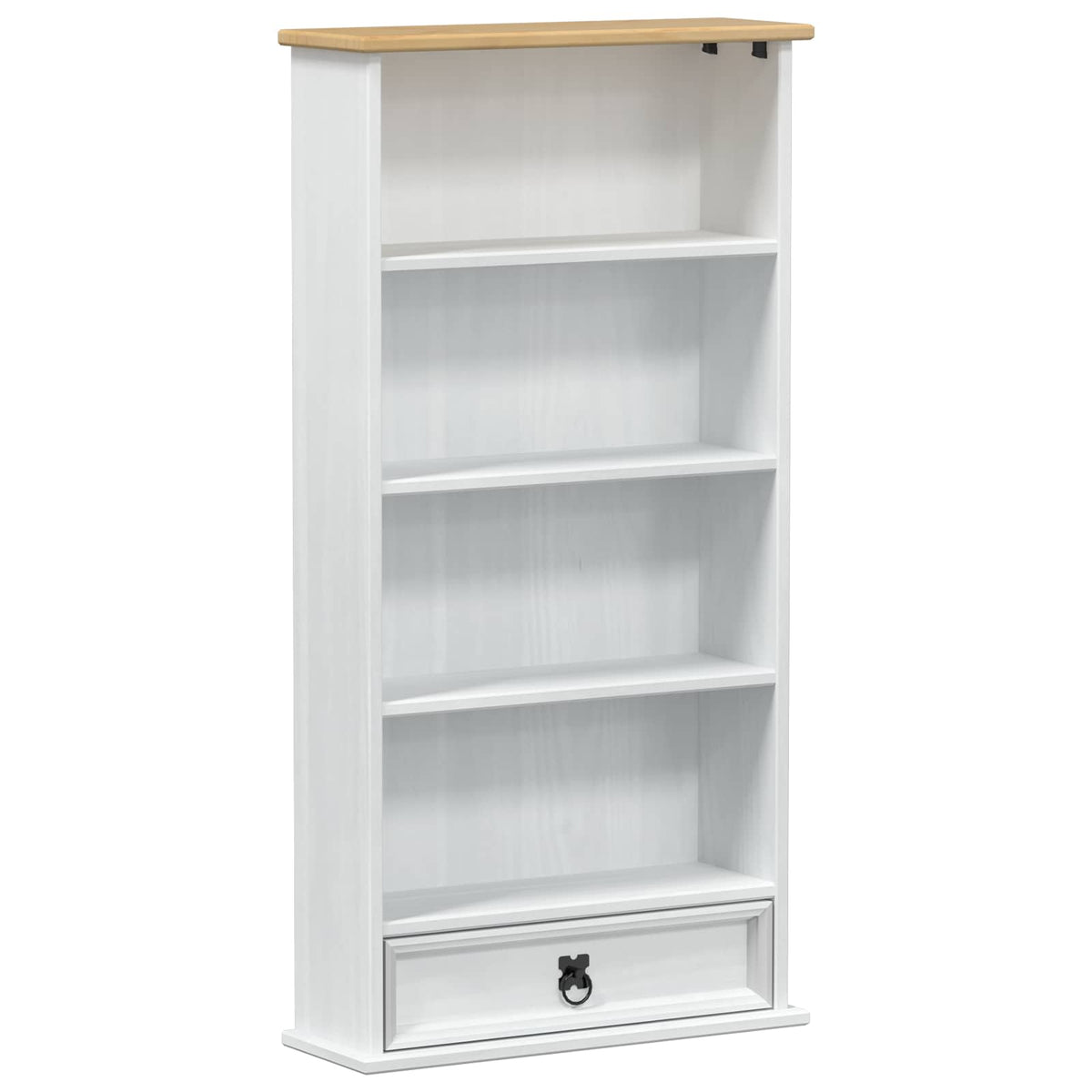 Cd Skap Hvit 52 X 17.5 X 103 Cm Massiv Furu
