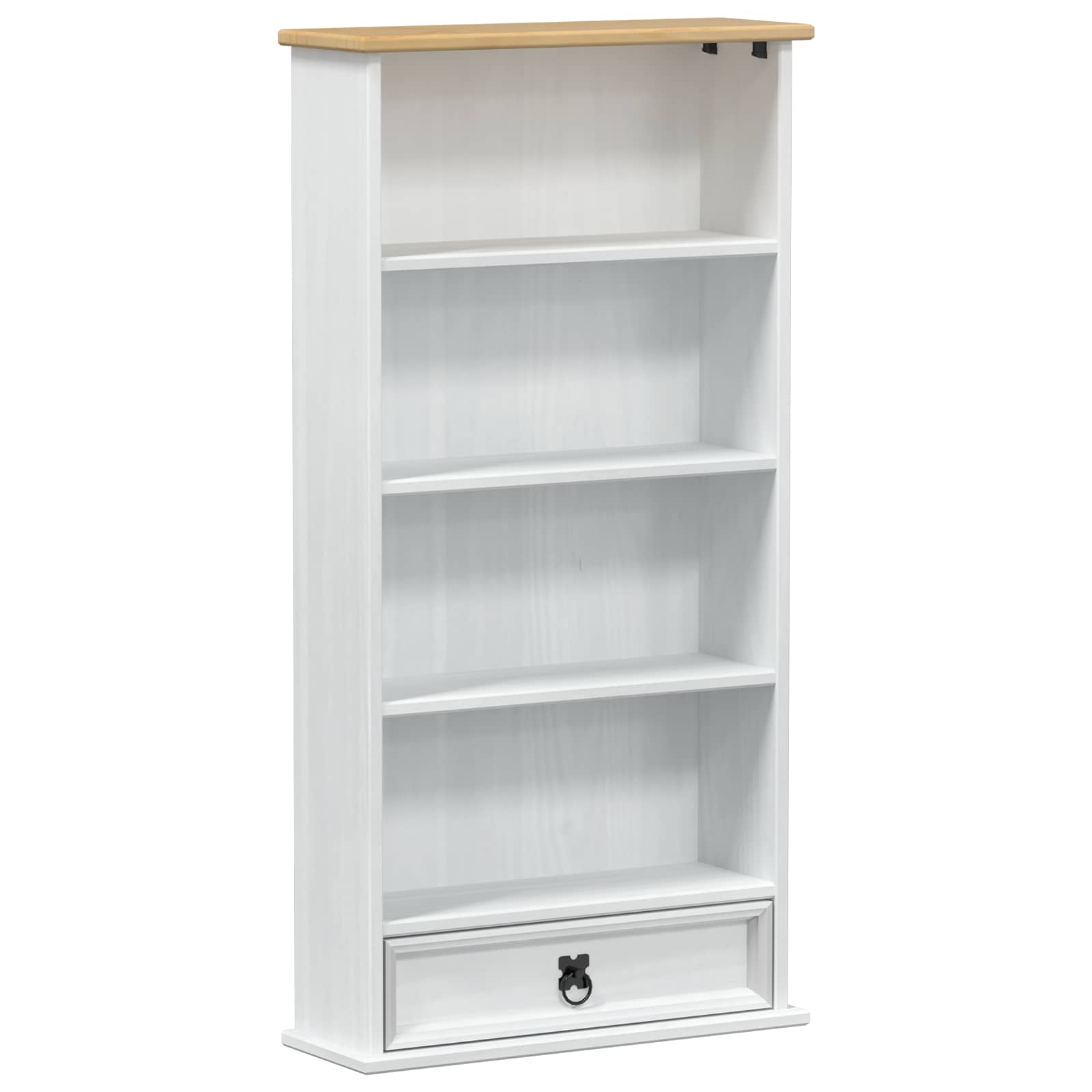 Cd Skap Hvit 52 X 17.5 X 103 Cm Massiv Furu