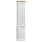 Høyskap Hvit 74 X 38 X 170 Cm Massiv Furu