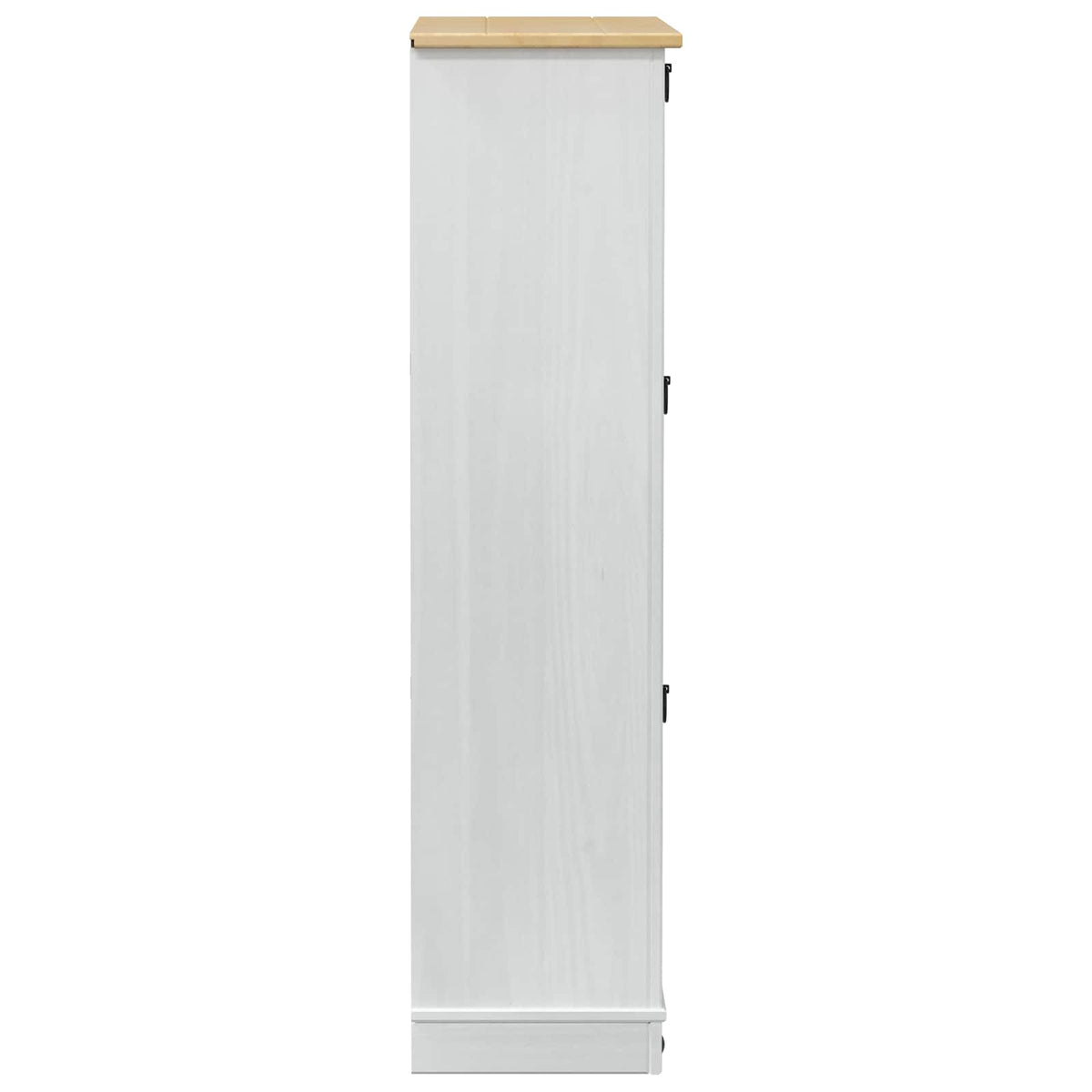Sko Skap Med Skuff Corona Hvit 99 X 32 X 122 Cm Massiv Furu