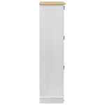 Sko Skap Med Skuff Corona Hvit 99 X 32 X 122 Cm Massiv Furu