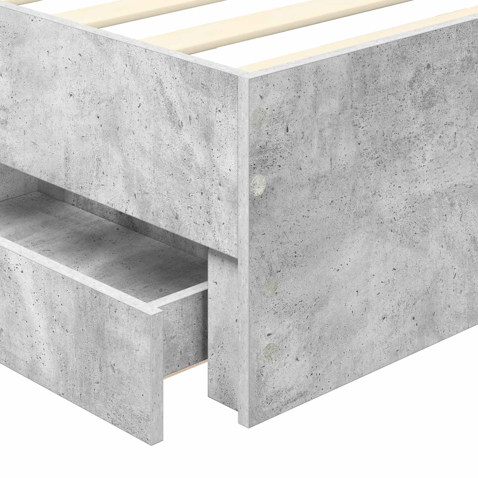 Sengestamme Med Skuff Betonggrå 90 X 200 Cm Ingeniørtre