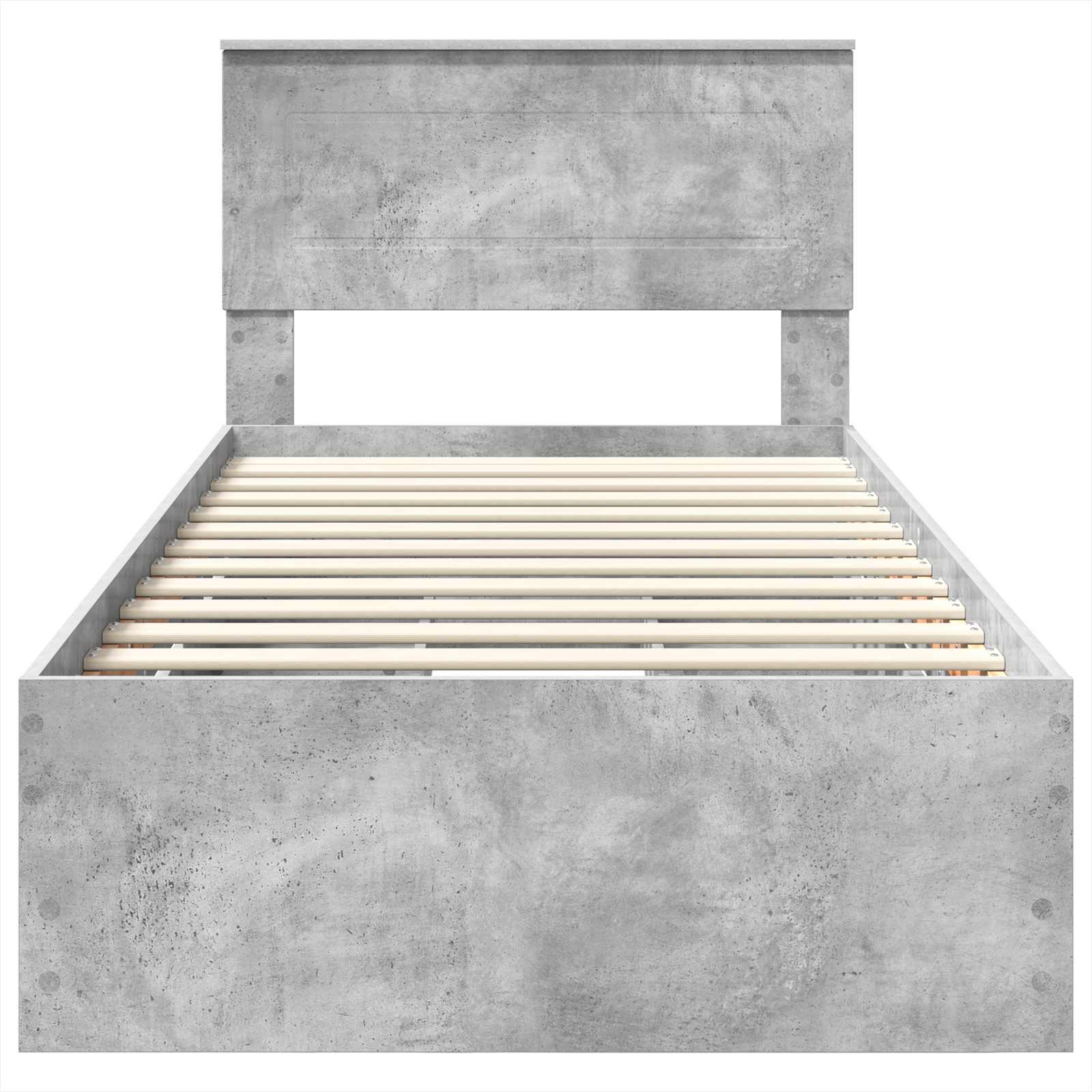 Sengestamme Med Skuff Betonggrå 90 X 200 Cm Ingeniørtre