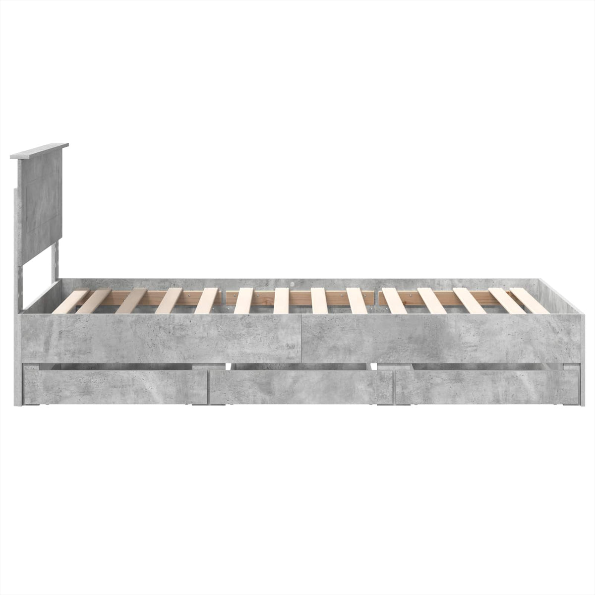 Sengestamme Med Skuff Betonggrå 90 X 200 Cm Ingeniørtre