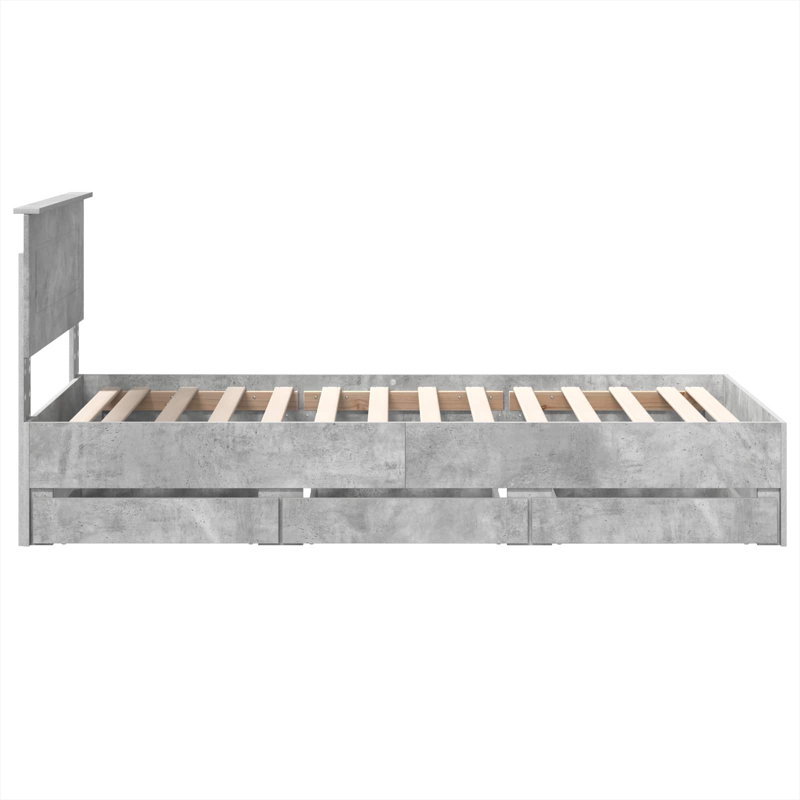 Sengestamme Med Skuff Betonggrå 90 X 200 Cm Ingeniørtre