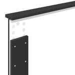Seng Med Skuff Med Hodegjerde Svart 75 X 190 Cm Konstruert Tre
