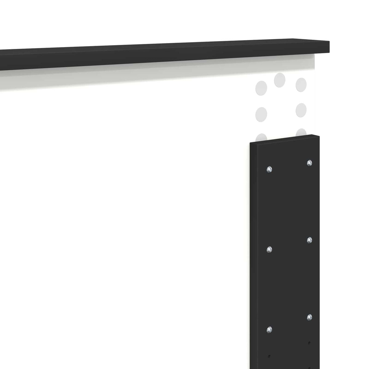 Sengestamme Med Hodegjerde Svart 160 X 200 Cm Konstruert Tre