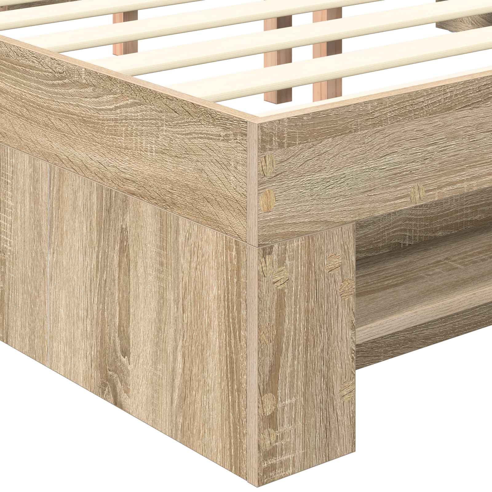 Sengestamme Sonoma Eik 120 X 200 Cm Konstruert Tre