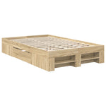 Sengestamme Sonoma Eik 120 X 200 Cm Konstruert Tre