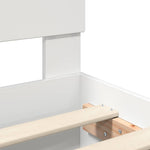 Sengestamme Med Hodegjerde Hvit 137 X 203 Cm Konstruert Tre