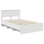 Sengestamme Med Hodegjerde Hvit 137 X 203 Cm Konstruert Tre
