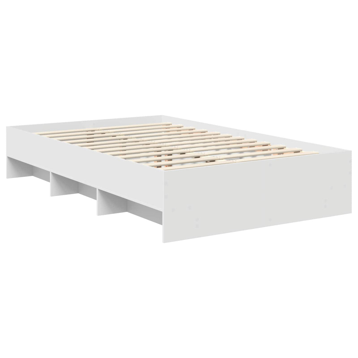 Sengestamme Med Hodegjerde Hvit 137 X 203 Cm Konstruert Tre