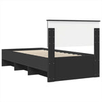 Sengestamme Med Hodegjerde Svart 120 X 123 Cm Konstruert Tre