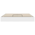 Ottoman Sengeramme Med Lagring Hvit 193 X 120 X 25 Cm Sponplate