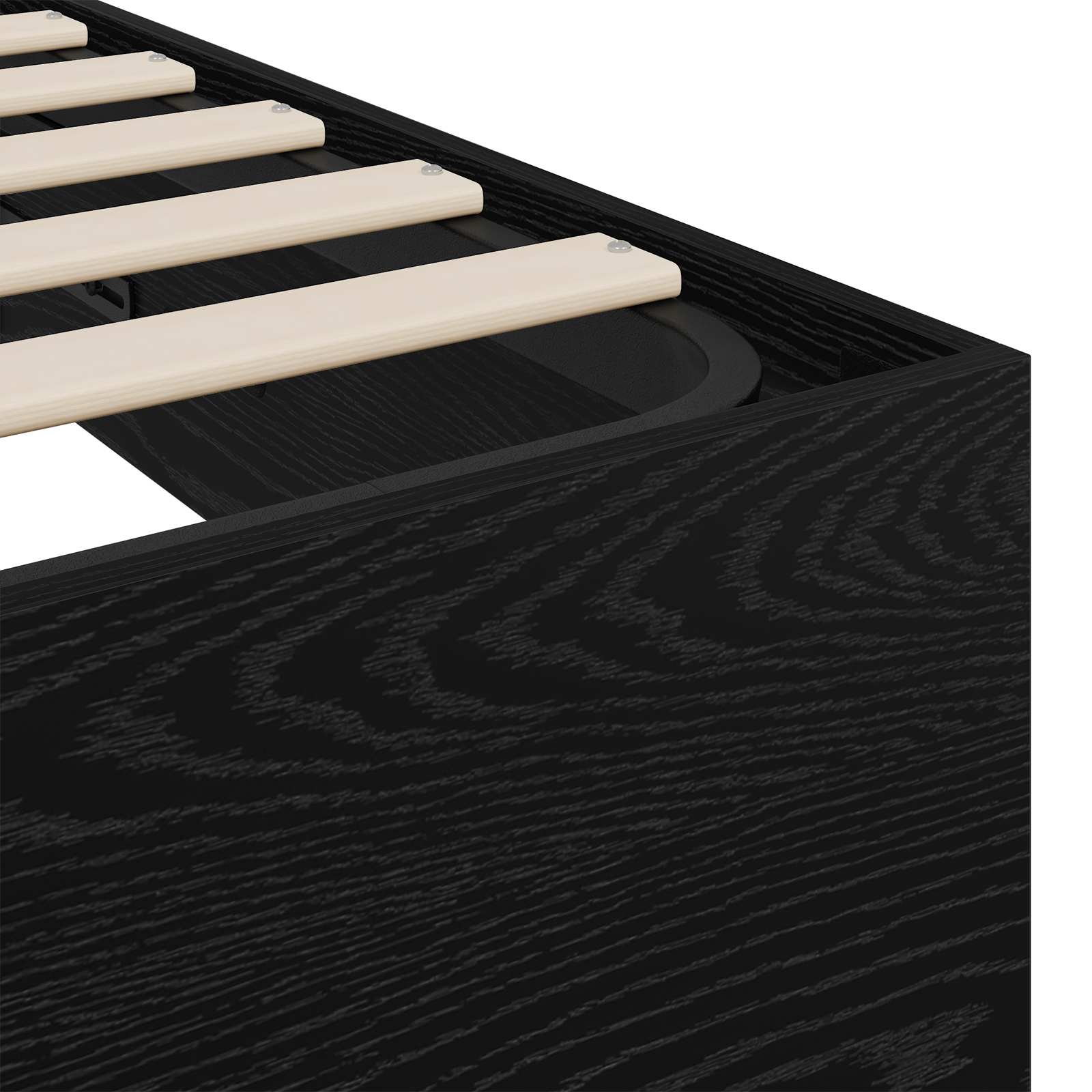 Ottoman Sengeramme Svart Eik 193 X 120 X 25 Cm Sponplate