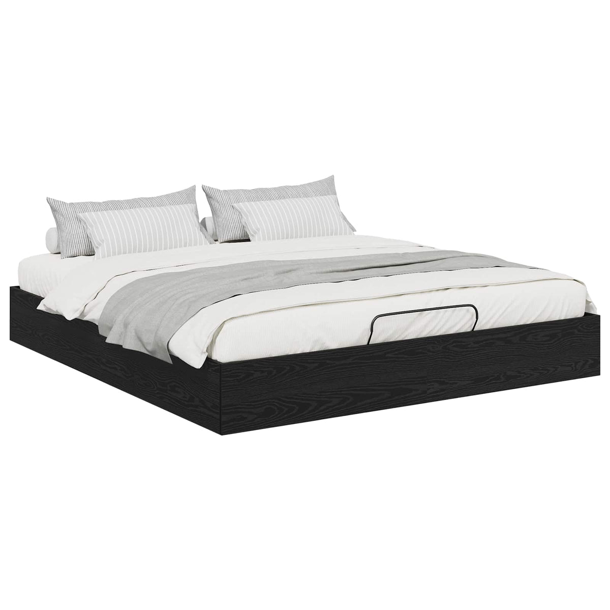 Ottoman Sengeramme Svart Eik 193 X 120 X 25 Cm Sponplate