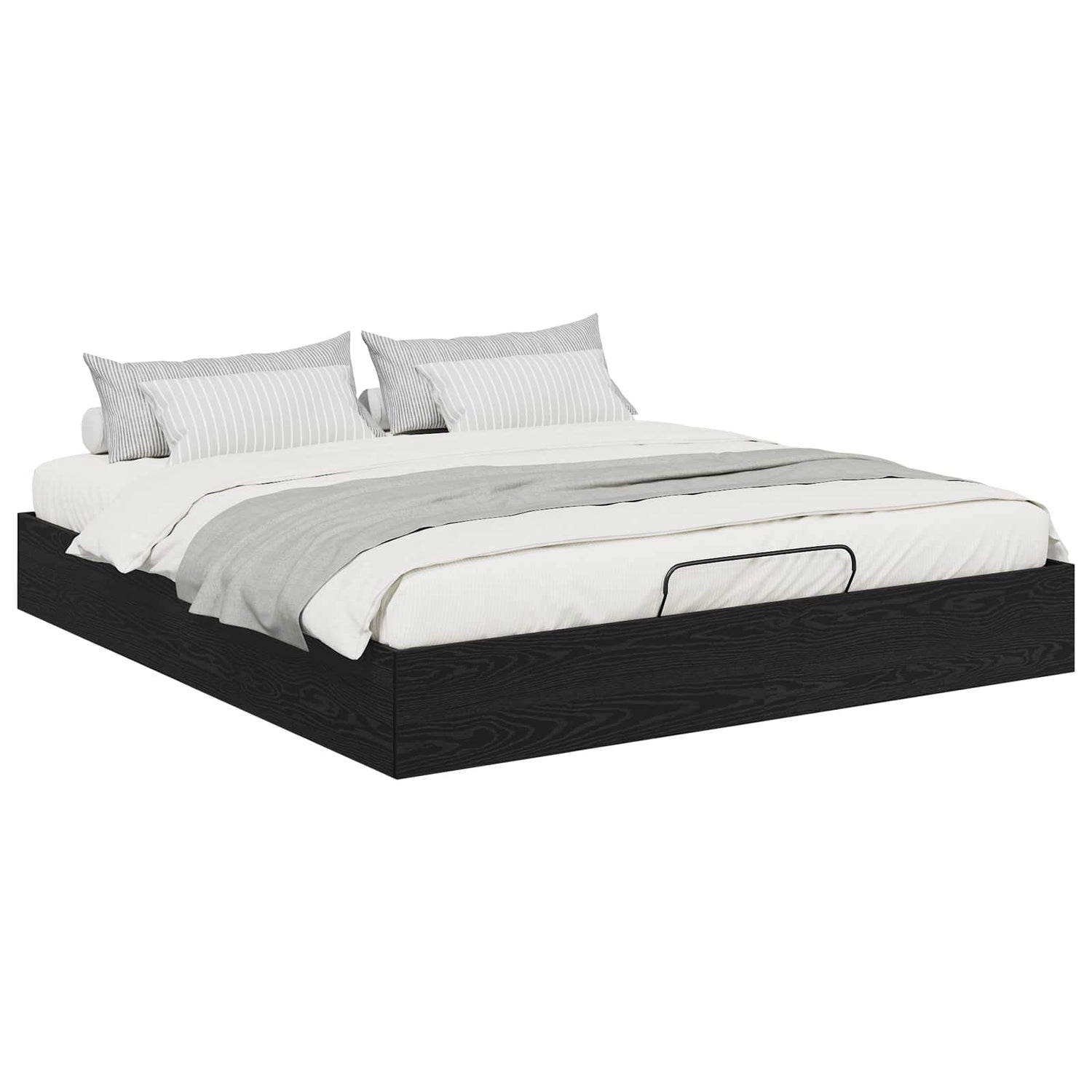 Ottoman Sengeramme Svart Eik 193 X 120 X 25 Cm Sponplate