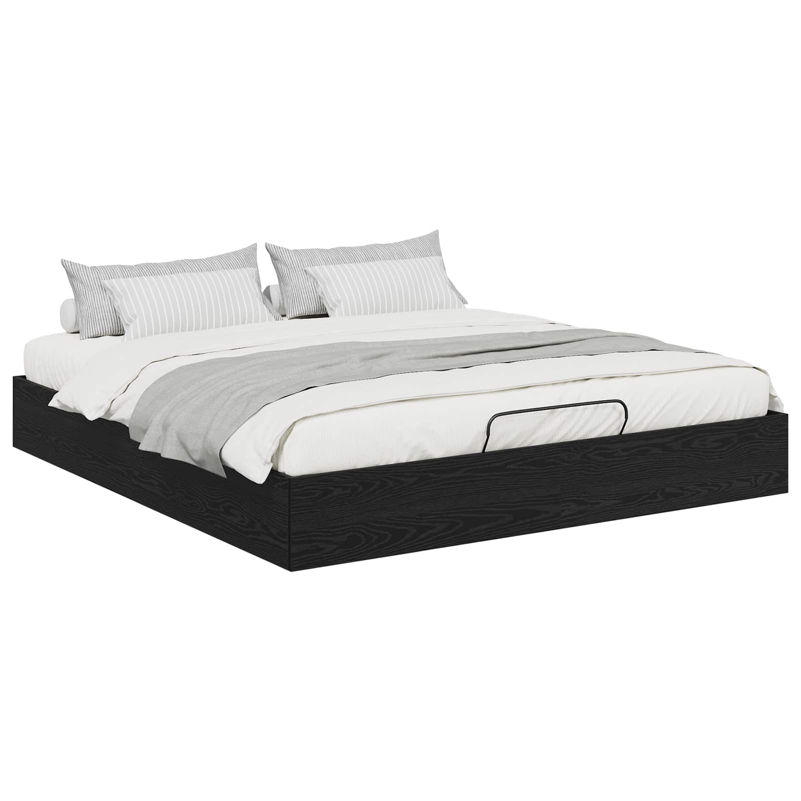 Ottoman Sengeramme Svart Eik 193 X 120 X 25 Cm Sponplate