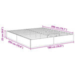 Ottoman Sengeramme Røkt Eik 193 X 120 X 25 Cm Sponplate