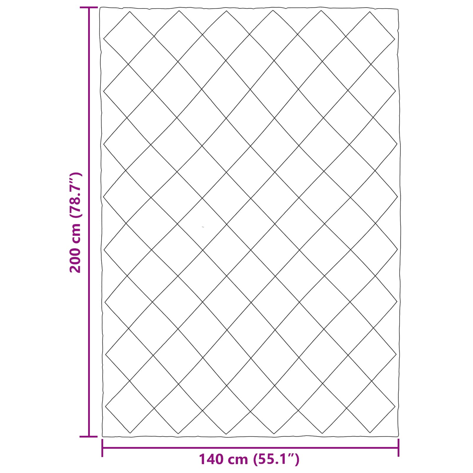Sommerdyne Grønn Og Antrasitt 200 X 140 Cm Mikrofiber