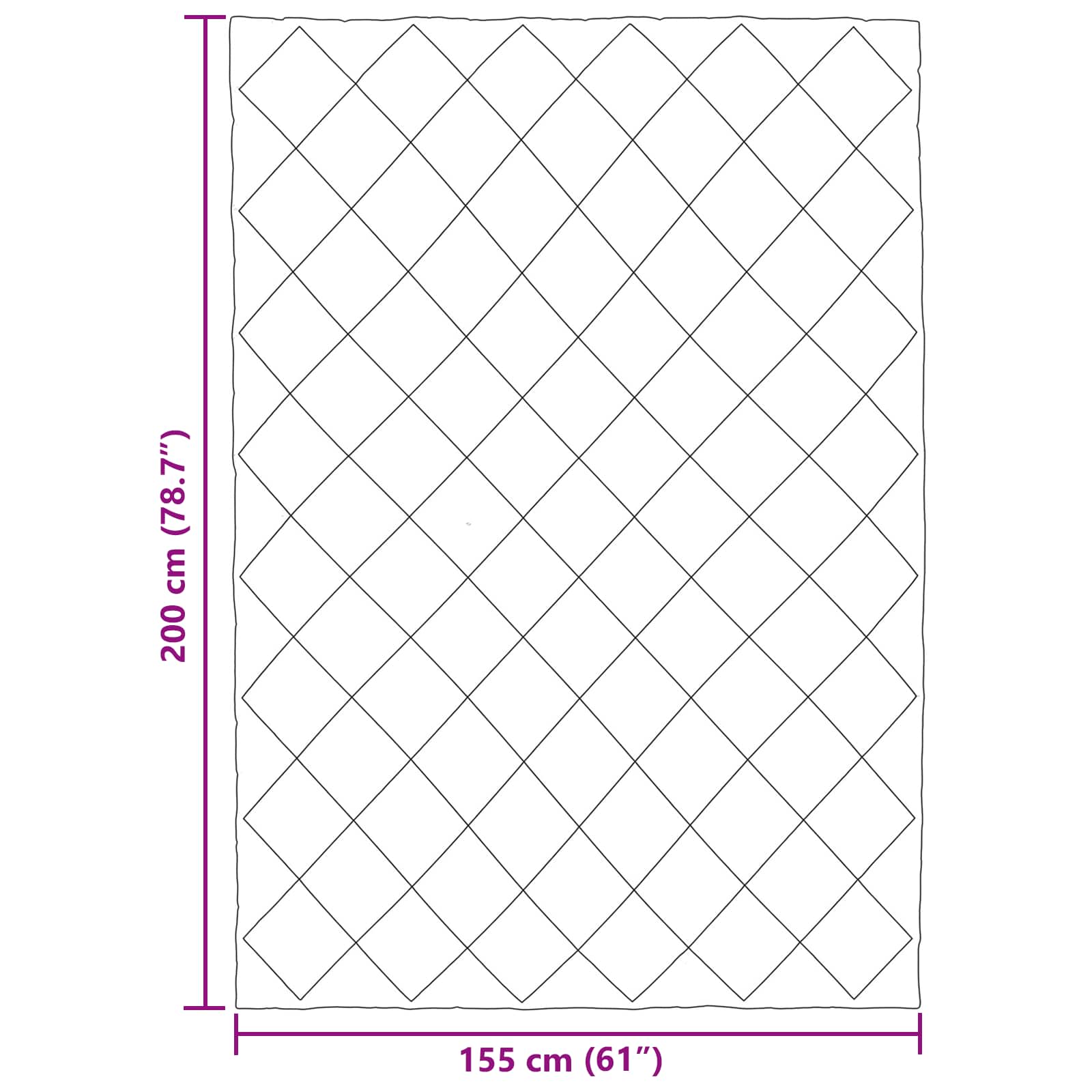 Sommerdyne Grønn Og Antrasitt 200 X 155 Cm Mikrofiber