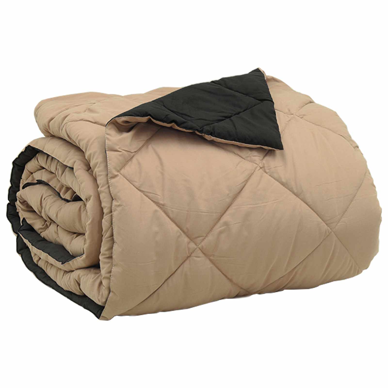 Sommerdyne Svart Og Taupe 220 X 200 Cm Mikrofiber