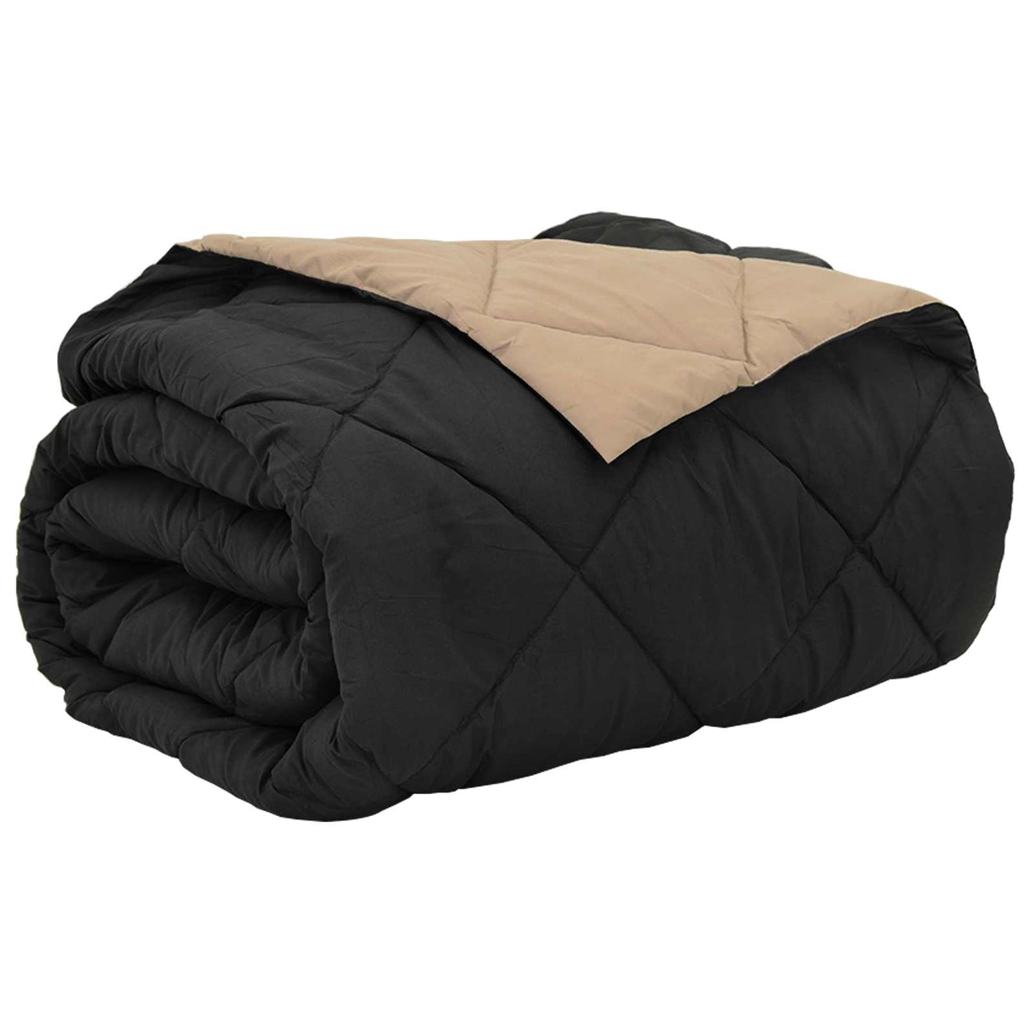 Sommerdyne Svart Og Taupe 220 X 260 Cm Mikrofiber