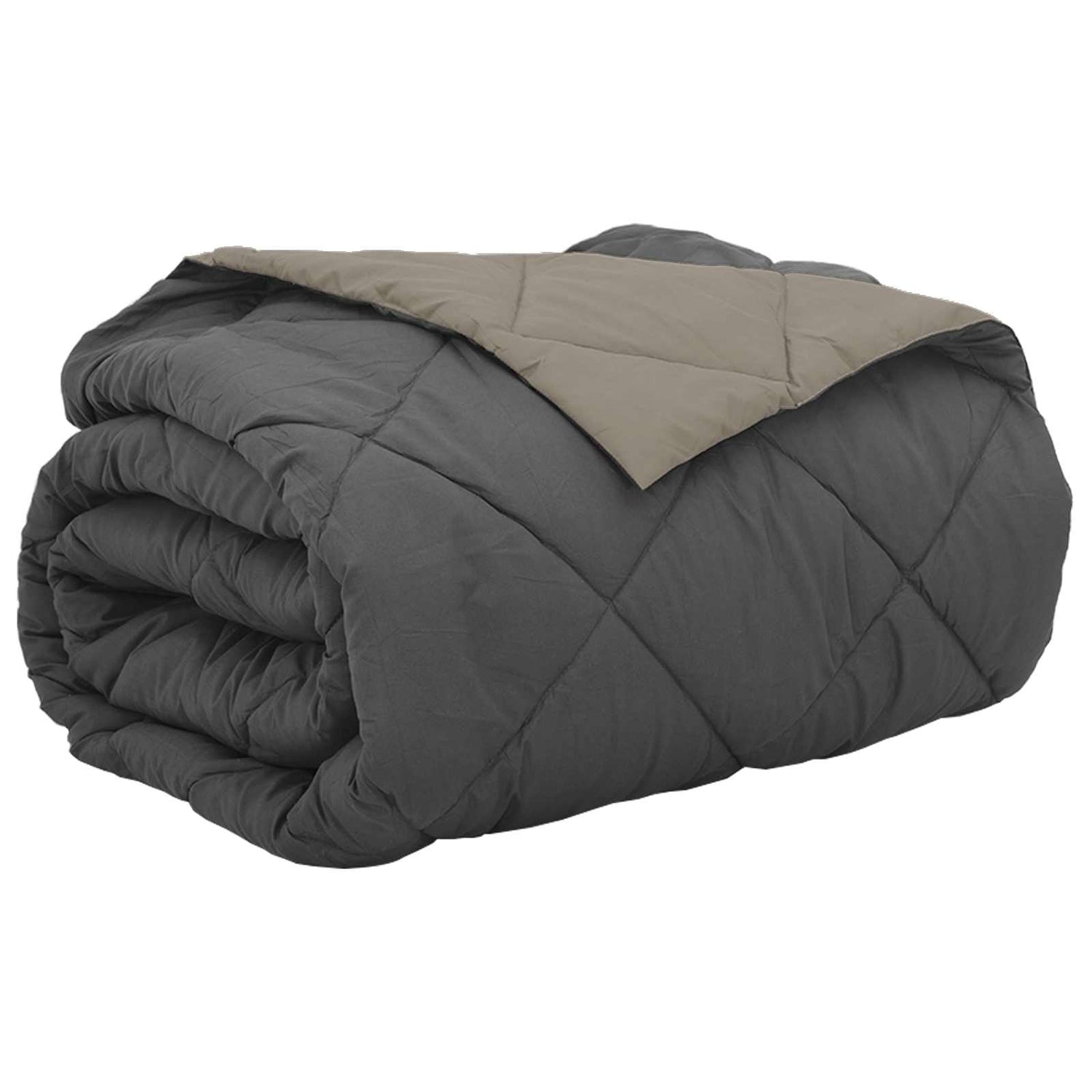 Sommerdyne Lys Grå Og Antrasitt 240 X 260 Cm Mikrofiber