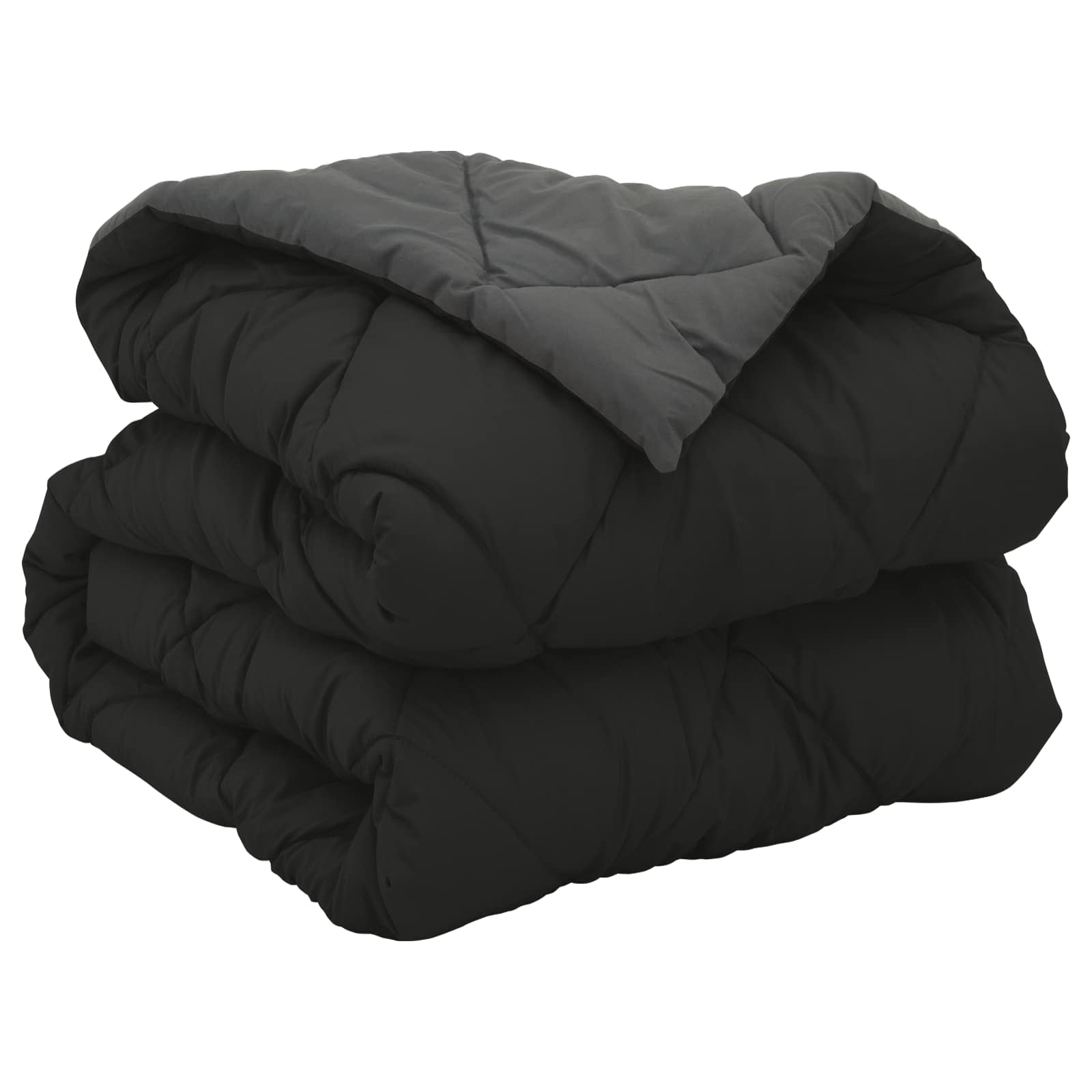 Full År Dyne Svart Og Anthracite 200 X 135 Cm Mikrofiber