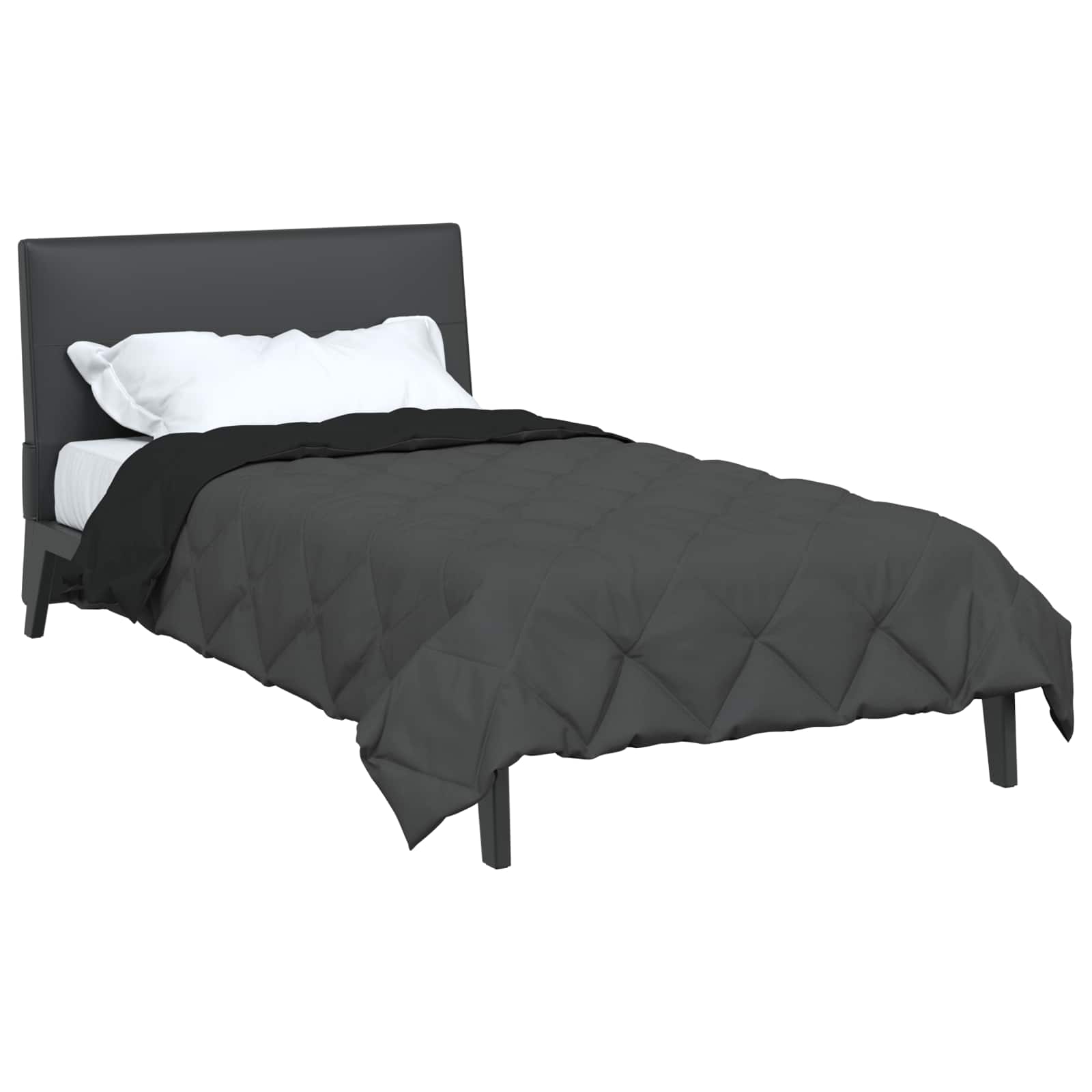 Full År Dyne Svart Og Anthracite 200 X 135 Cm Mikrofiber